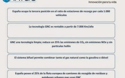 El parque actual de vehículos de GNC (gas natural comprimido) en Europa es de 1.8 millones