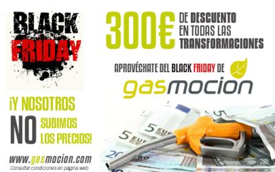 Consigue 300€ de descuento en la transformación de tu vehículo con el Black Friday de Gasmcion