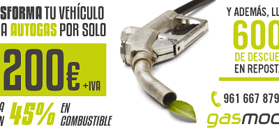 Transforma tu vehículo a GLP por 1200€+IVA en Málaga y consigue 600€ de descuento en repostajes
