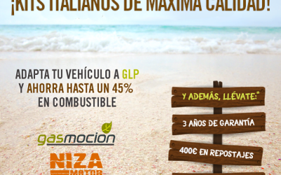 Transforma tu vehículo a autogas GLP con Niza Motor y disfruta de 3 años de garantía y 400€ de descuento en repostajes