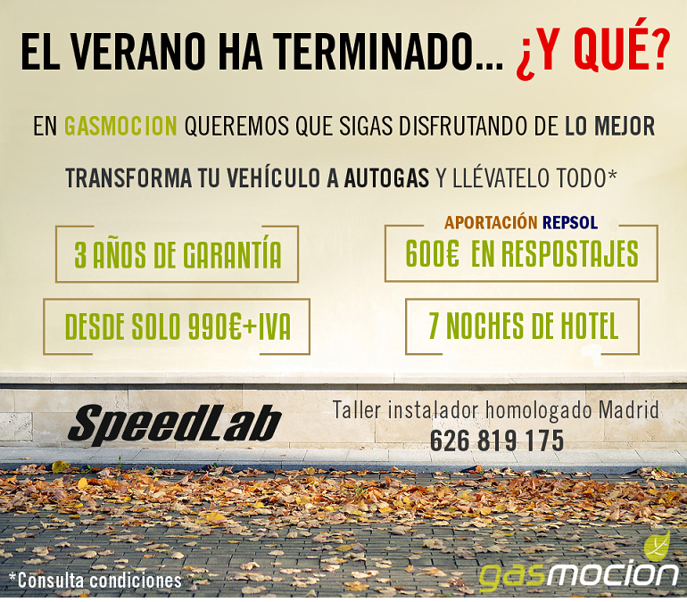 Transforma tu vehículo a autogas GLP con SpeedLab y disfruta de 3 años de garantía, 600€ de descuento en repostajes y 7 noches de hotel