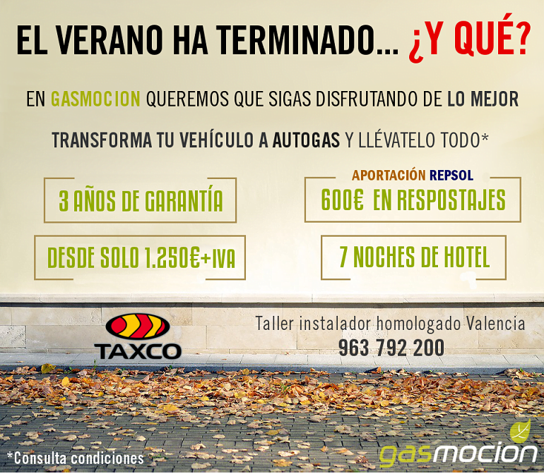 Transforma tu vehículo a autogas GLP con Taxco y disfruta de 3 años de garantía, 600€ de descuento en repostajes y 7 noches de hotel